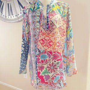 Johnny Was Kaleidoscope Washable Silk Tunic